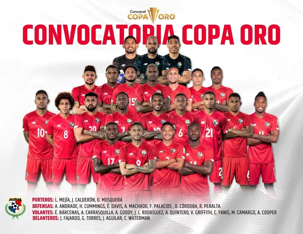 Panamá presenta listado final para la Copa Oro