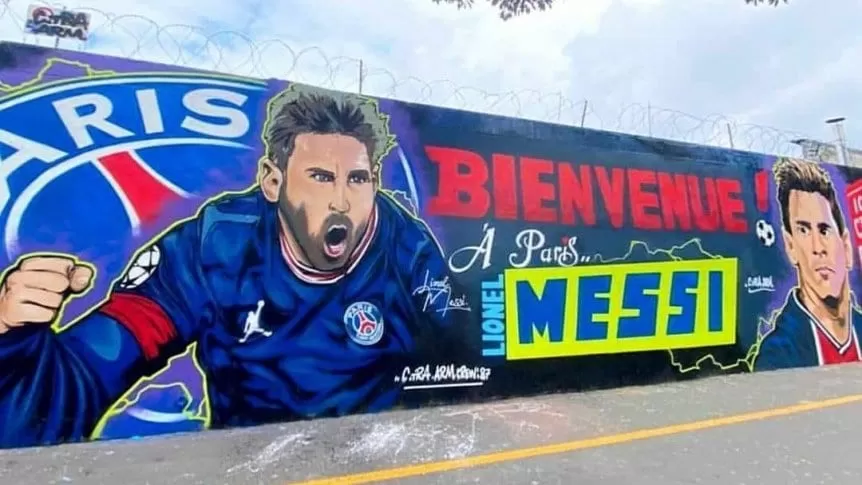 El impactante mural en honor a Messi que estrenaron en París