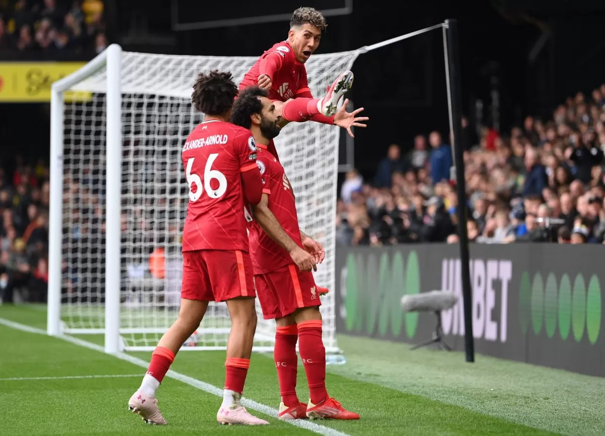 Liverpool aplastó 5-0 al Watford con goles de Firmino, Salah y Mané