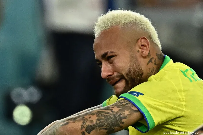 Neymar rompe en llanto tras eliminación de Brasil