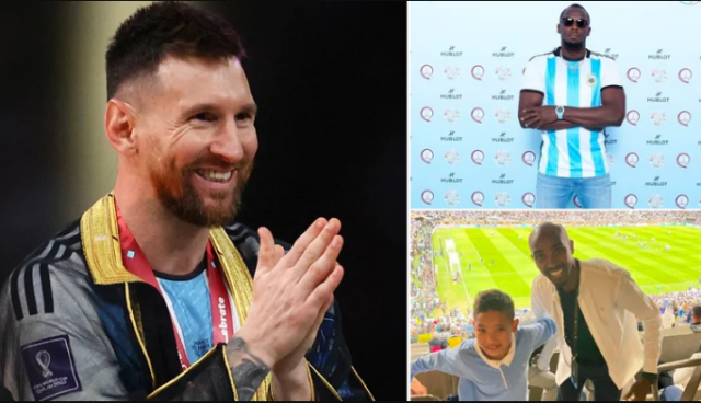 Usain Bolt se rinde a los pies de Leo Messi