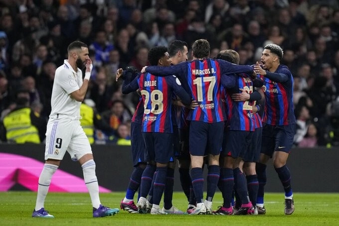 Barcelona golpea de visitante al Real Madrid en las semifinales de la Copa del Rey