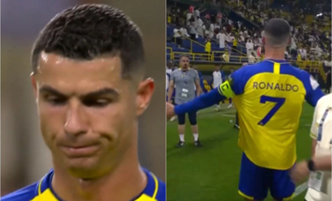 Cristiano Ronaldo y su 'berrinche' al quedar eliminado de la Copa del Rey de Arabia Saudí