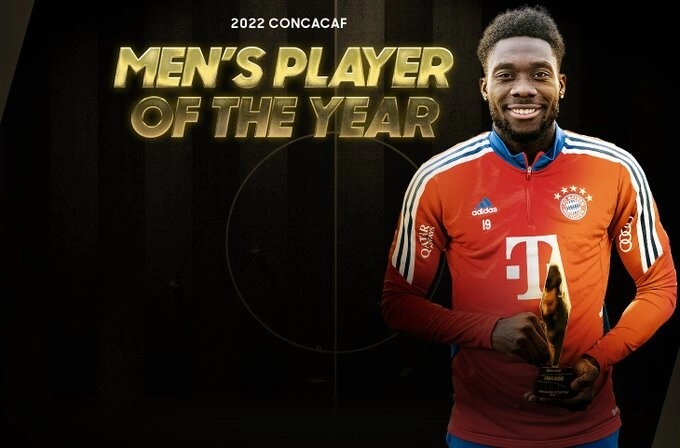 Alphonso Davies gana premio al mejor jugador de la Concacaf de 2022