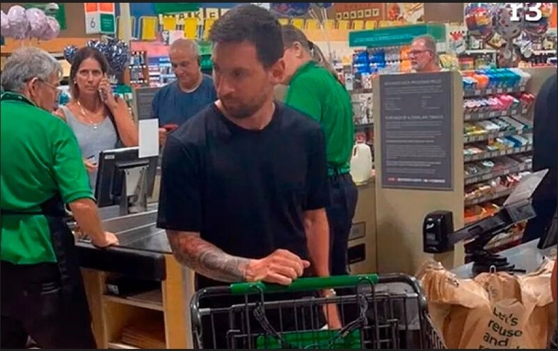 MIAMI: Cuando vas al supermercado y te encontrás a Lionel Messi