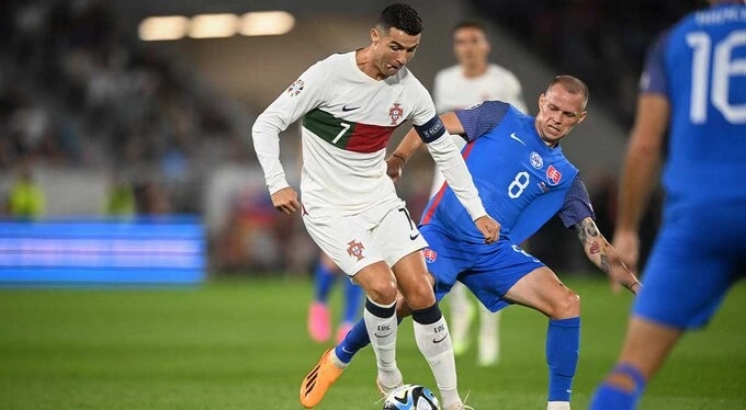 Con Cristiano Ronaldo en la cancha, Portugal venció a Eslovaquia