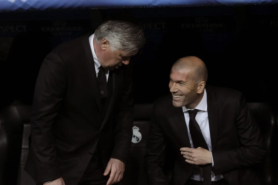 Ancelotti da caza a Zidane en partidos y busca sus once títulos