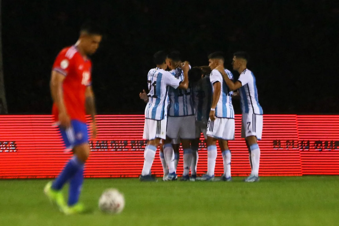 Argentina golea a Chile y elimina a Uruguay de los Juegos Olímpicos